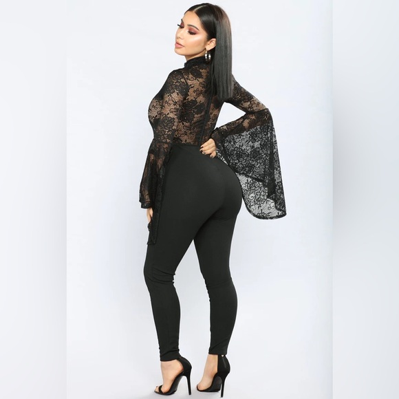 NWT FAME MONSTER LACE JUMPSUIT BLACK SIZE 3X - Picture 4 of 13